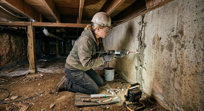 Basement Foundation Repair in Monroe, CT