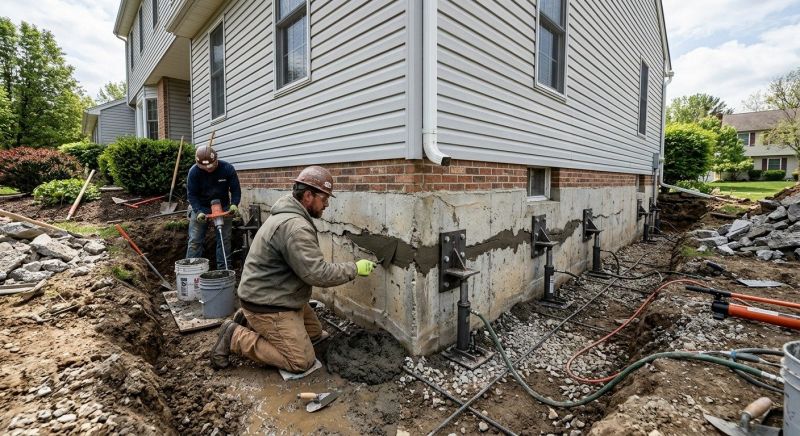 Basement Foundation Repair in Sandy Hook, CT