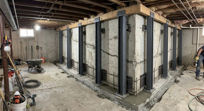 Basement Stabilization in Trumbull, CT