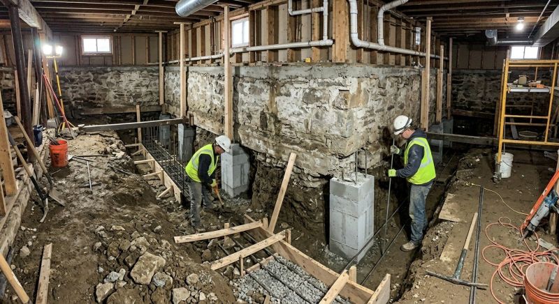 Basement Underpinning in Trumbull, CT