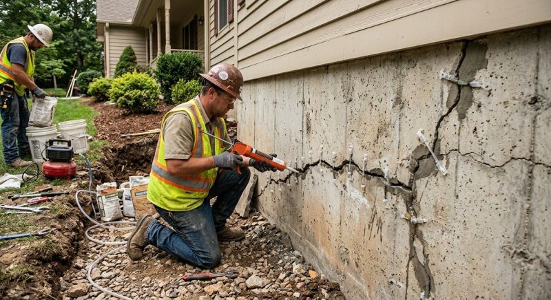 Cracked Foundation Repair in Trumbull, CT