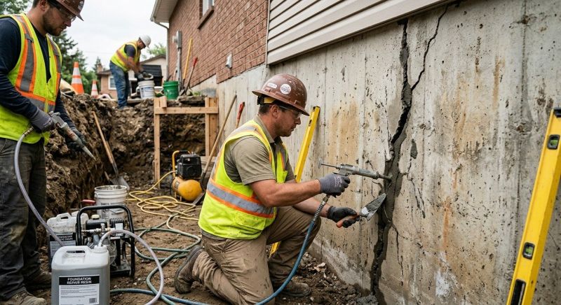 Cracked Foundation Repair in Orange, CT