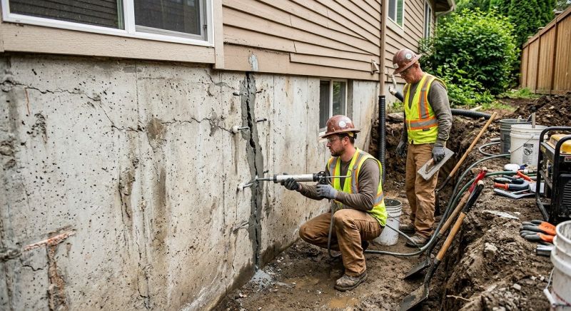 Cracked Foundation Repair in Woodbury, CT