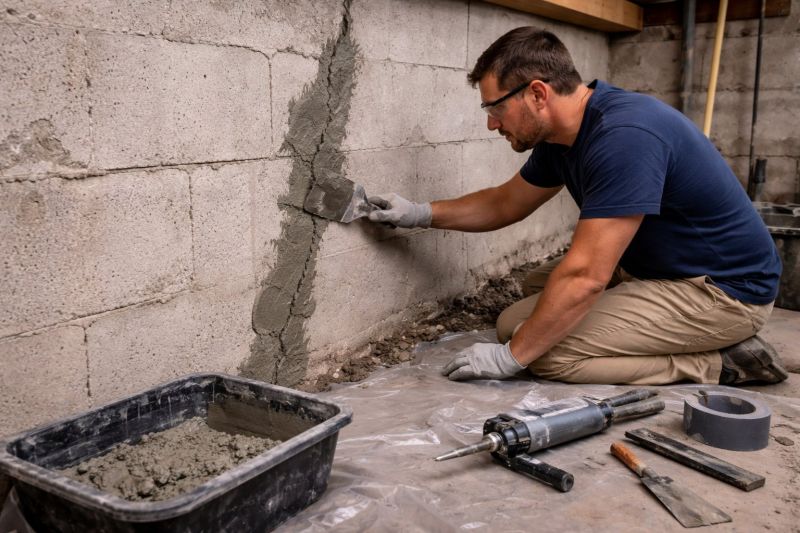 Foundation Crack Repair in Sound Beach, NY