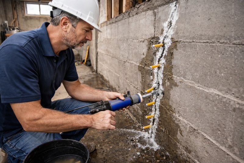 Foundation Crack Sealing in Trumbull, CT