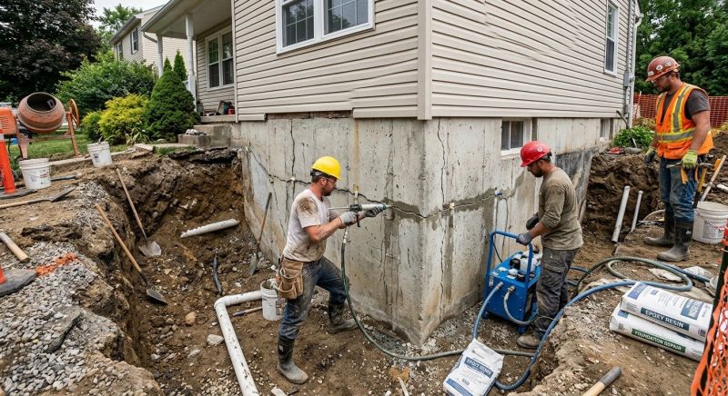 Foundation Cracks Repair in Trumbull, CT