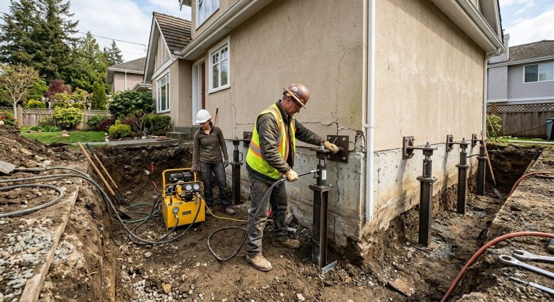 Sinking Foundation Repair in Trumbull, CT