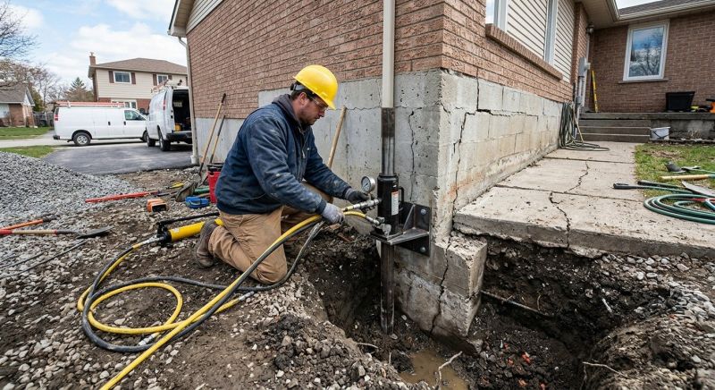 Sinking Foundation Repair in Ridgefield, CT